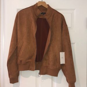 Brown suede jacket size small by Blāshe